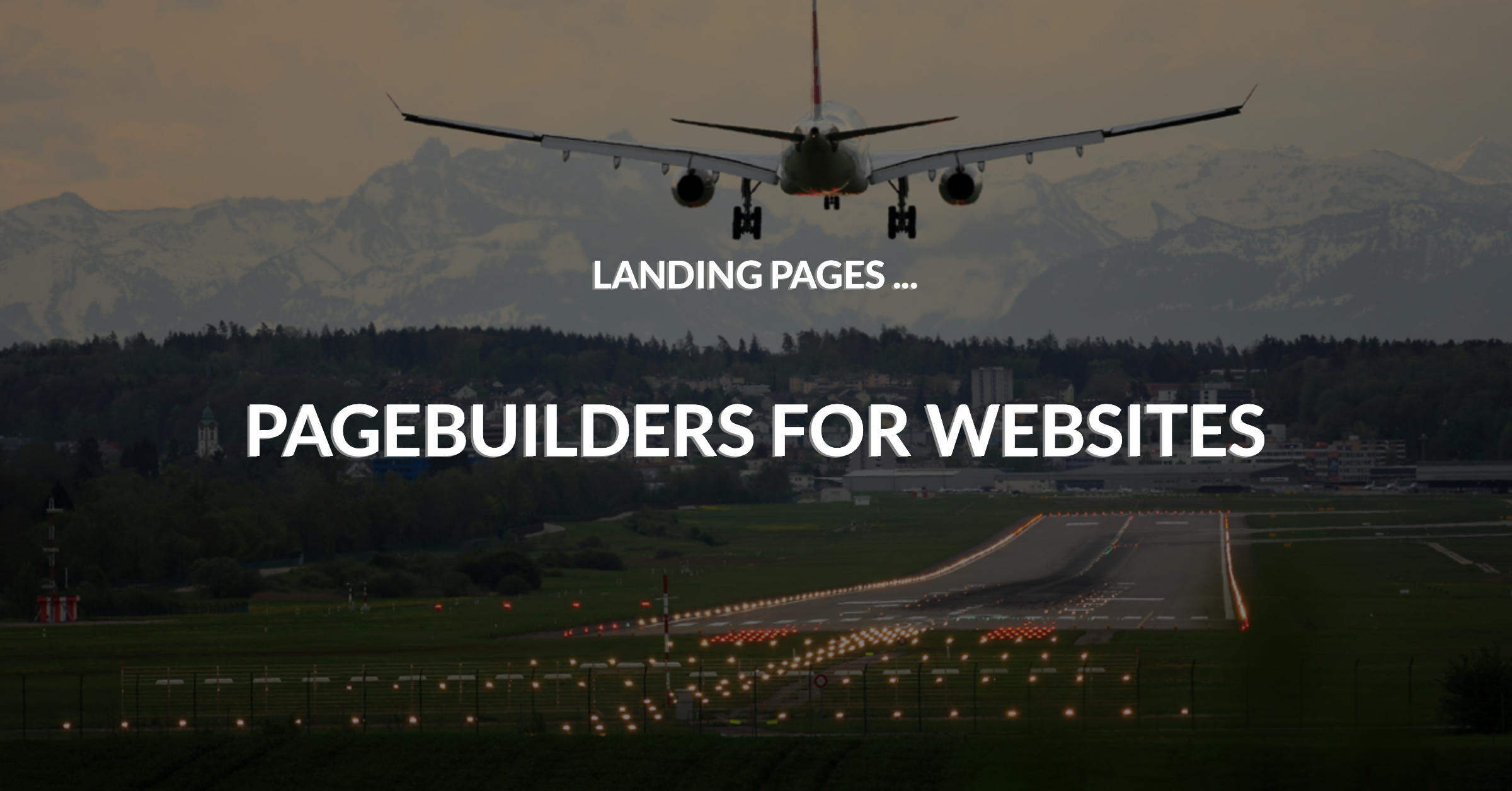 Image showing an aircraft landing, representing landing pages for websites